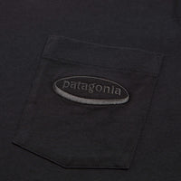 Patagonia 95 Oval Logo Pocket Long Sleeve T-Shirt - Ink Black thumbnail