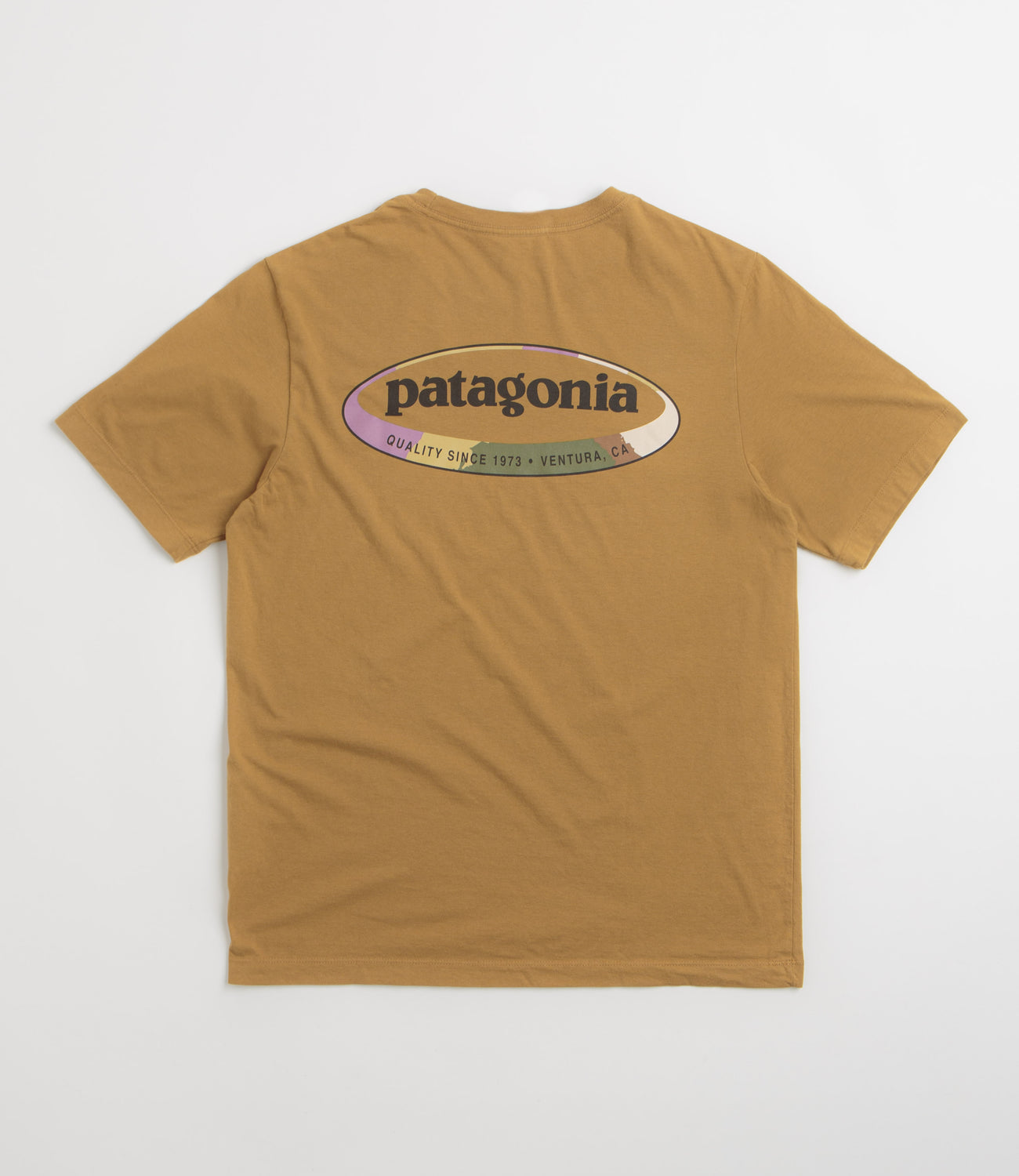 Patagonia 95 Oval Logo T-Shirt - Bobcat Brown: Sunshine | flatspot
