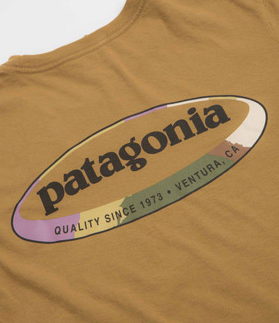 Patagonia 95 Oval Logo T-Shirt in Bobcat Brown: Sunshine