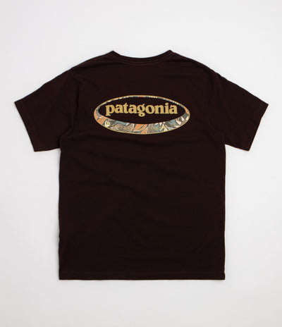 Patagonia 95 Oval Logo T-Shirt - Den Brown: Heliotropic