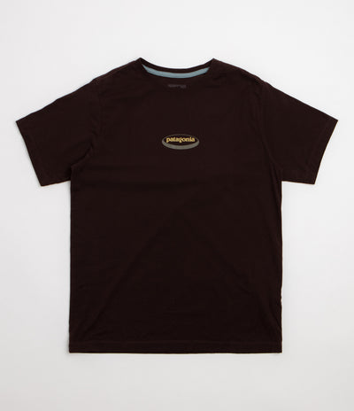 Patagonia 95 Oval Logo T-Shirt - Den Brown: Heliotropic