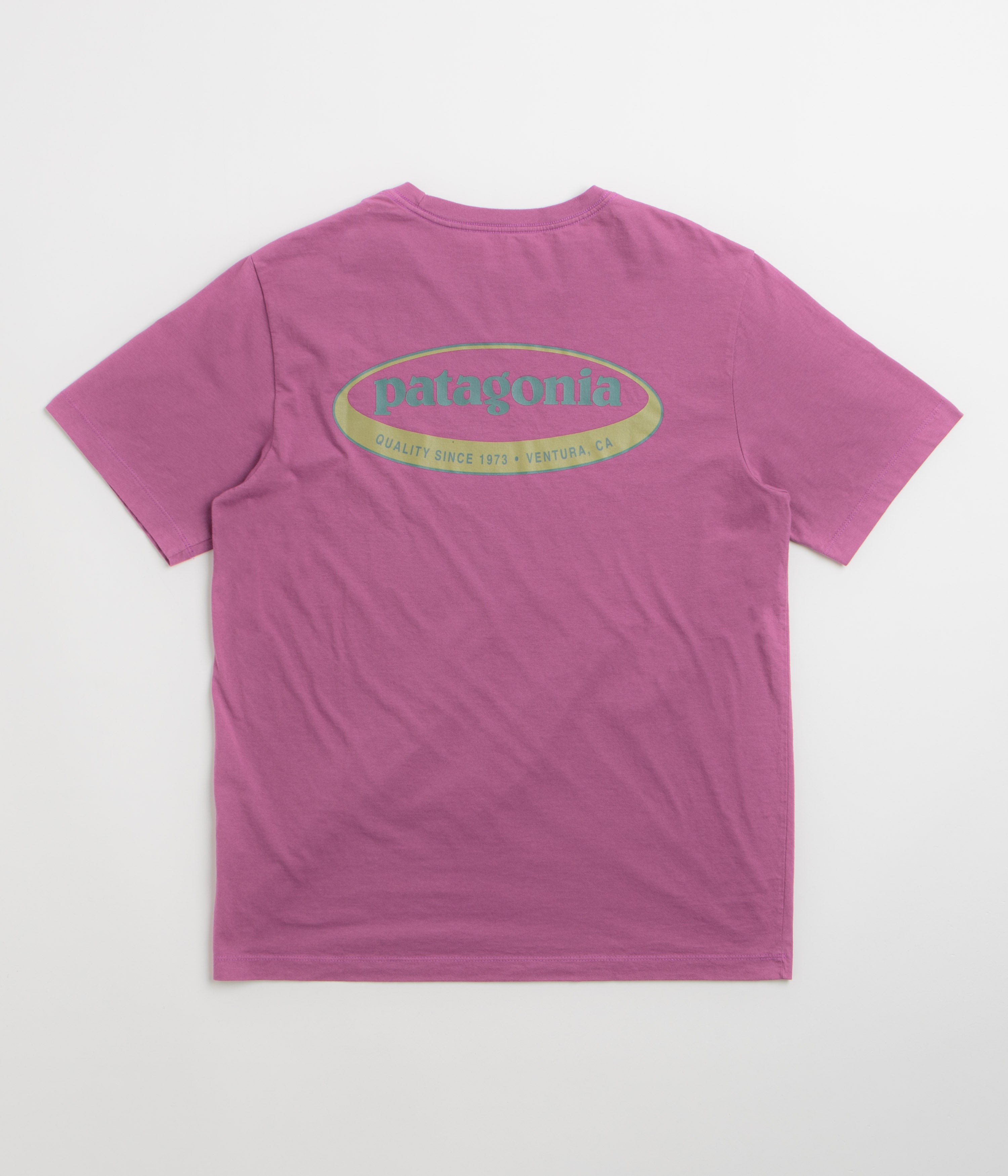 Patagonia 95 Oval Logo T-Shirt in Faded Magenta