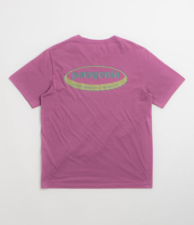 Patagonia 95 Oval Logo T-Shirt - Faded Magenta