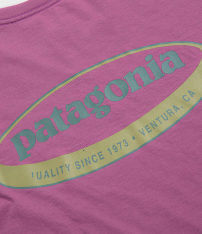 Patagonia 95 Oval Logo T-Shirt - Faded Magenta