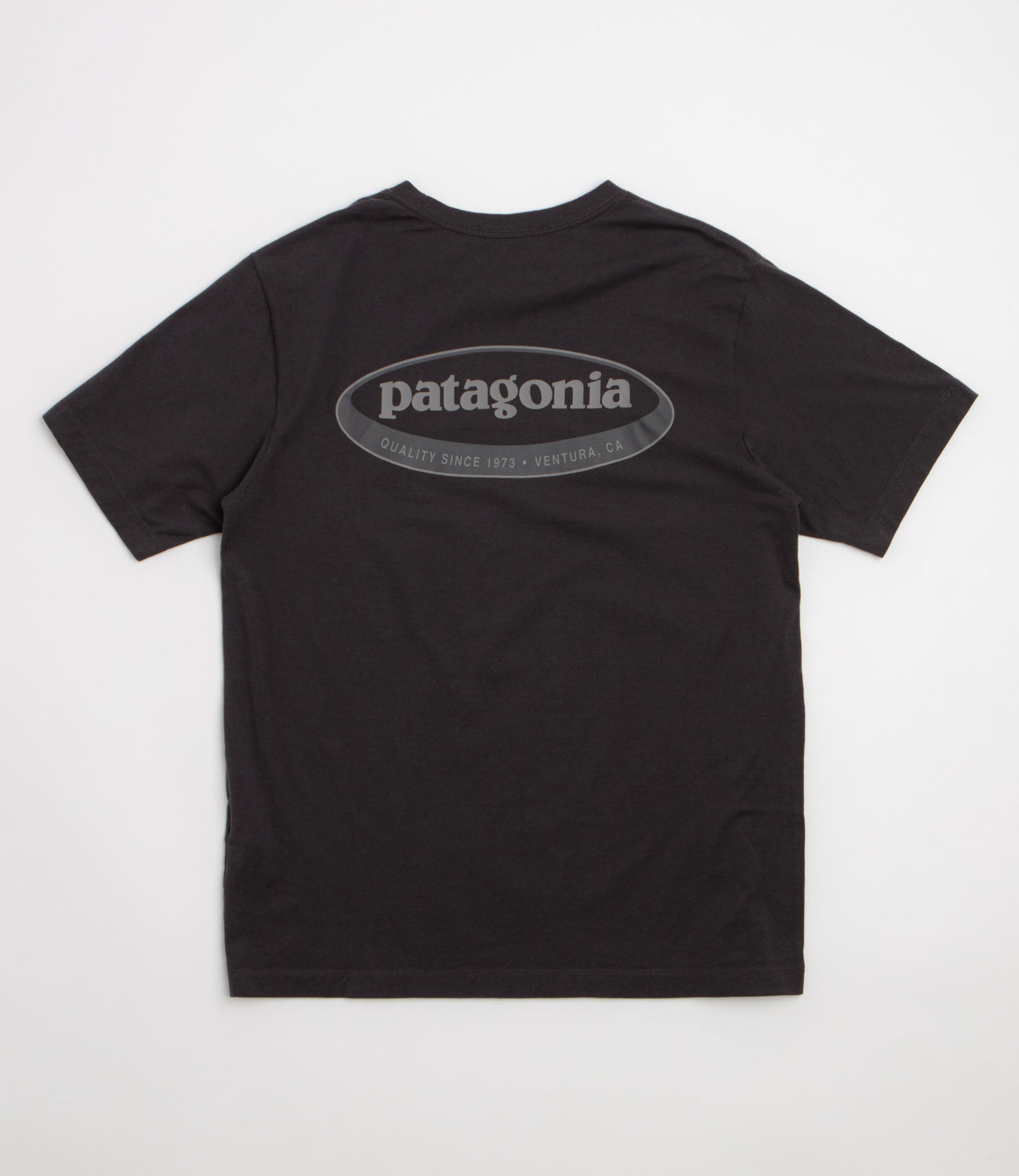 Patagonia 95 Oval Logo T-Shirt - Ink Black | flatspot