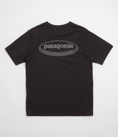 Patagonia 95 Oval Logo T-Shirt - Ink Black