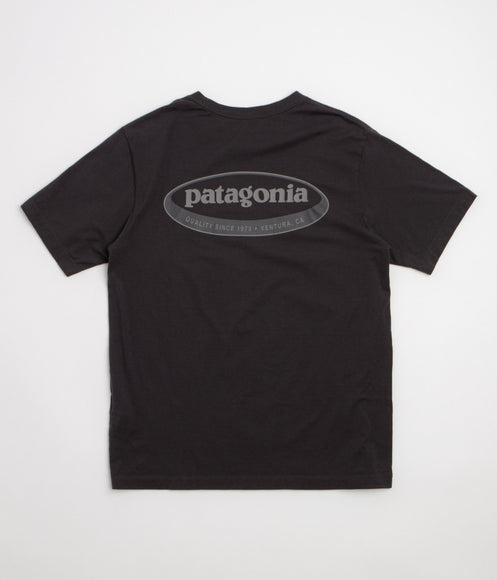 Patagonia 95 Oval Logo T-Shirt - Ink Black