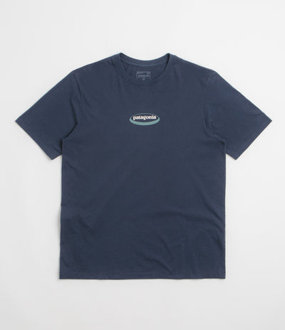Patagonia 95 Oval Logo T-Shirt - New Navy: Kaleido