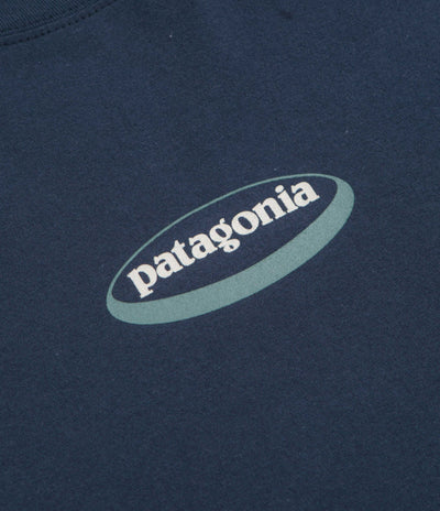 Patagonia 95 Oval Logo T-Shirt - New Navy: Kaleido