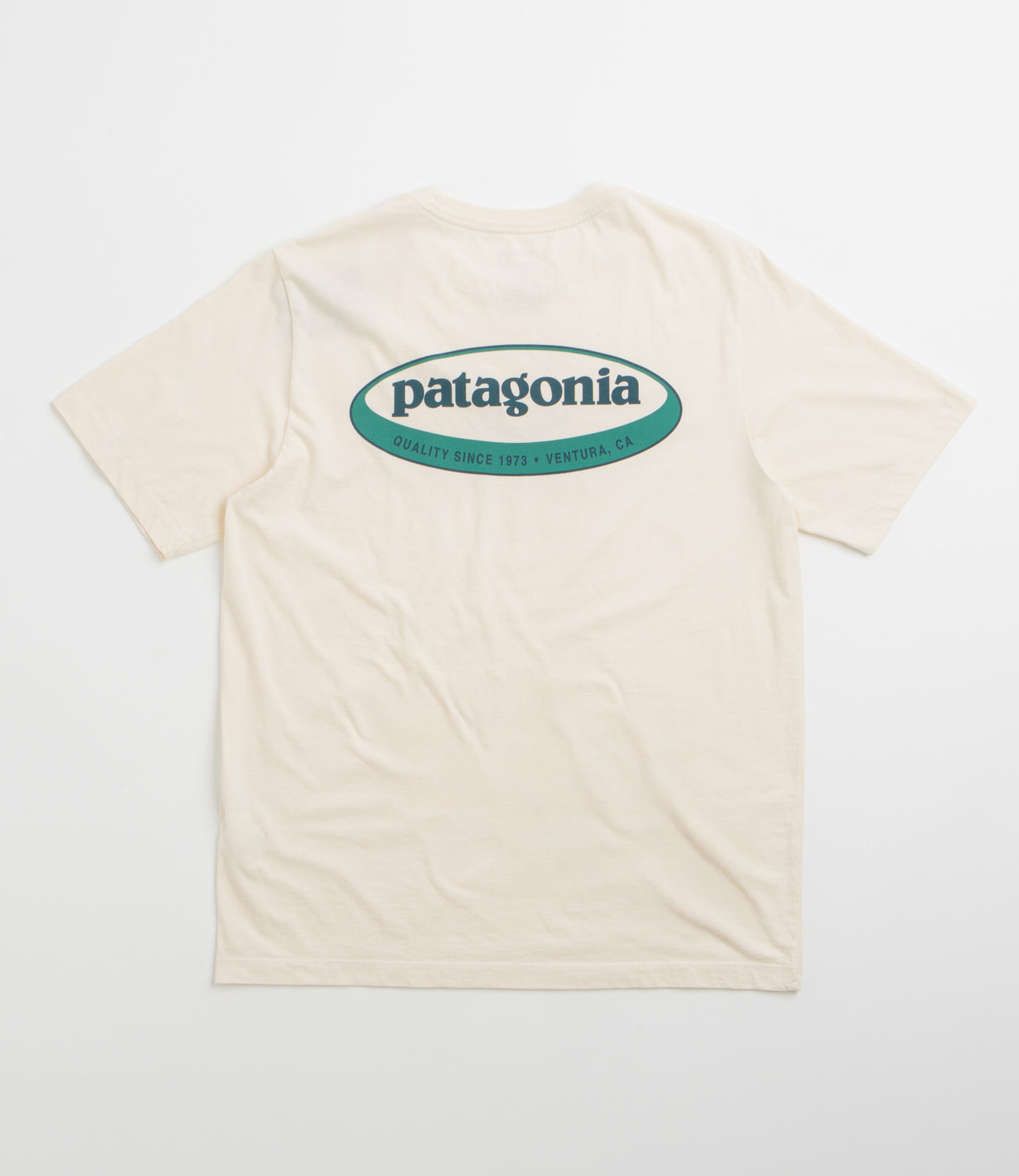 Patagonia 95 Oval Logo T-Shirt - Undyed Natural | flatspot