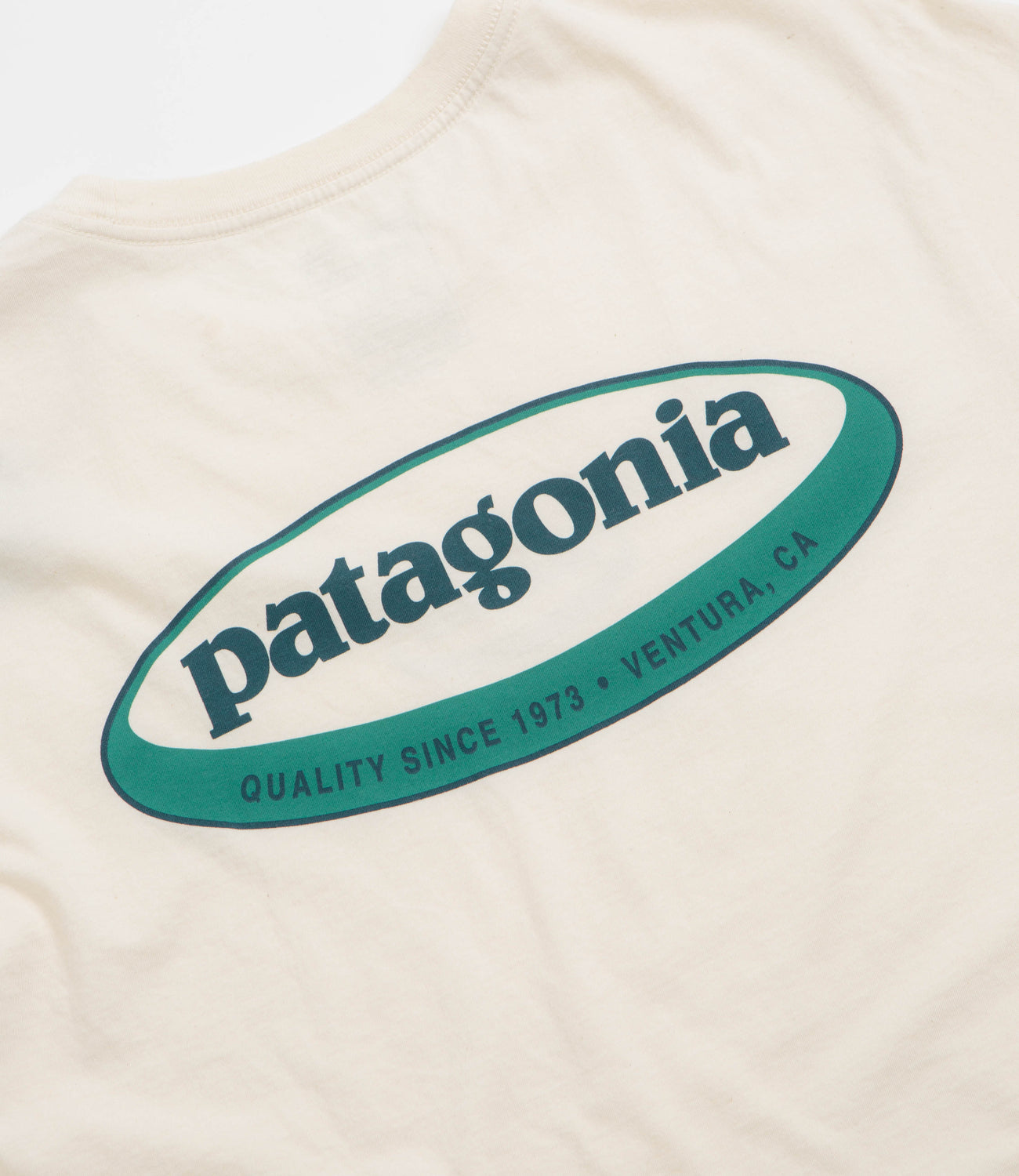 Patagonia 95 Oval Logo T-Shirt - Undyed Natural | flatspot