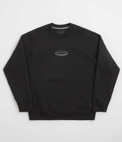 Patagonia 95 Oval Logo Uprisal Crewneck Sweatshirt - Black
