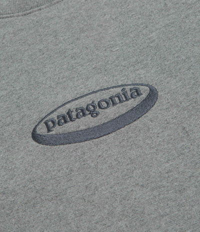 Patagonia 95 Oval Logo Uprisal Crewneck Sweatshirt in Gravel Heather