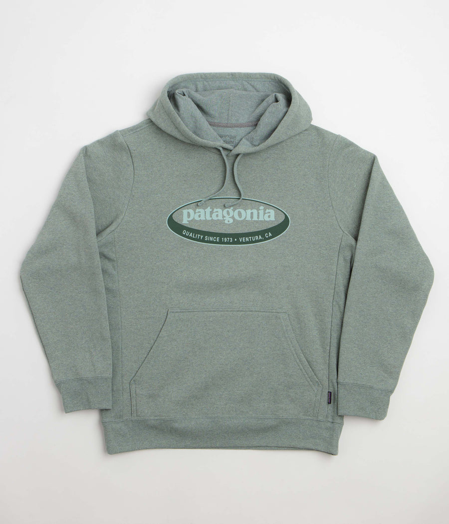 Patagonia 95 Oval Logo Uprisal Hoodie in Cover Green