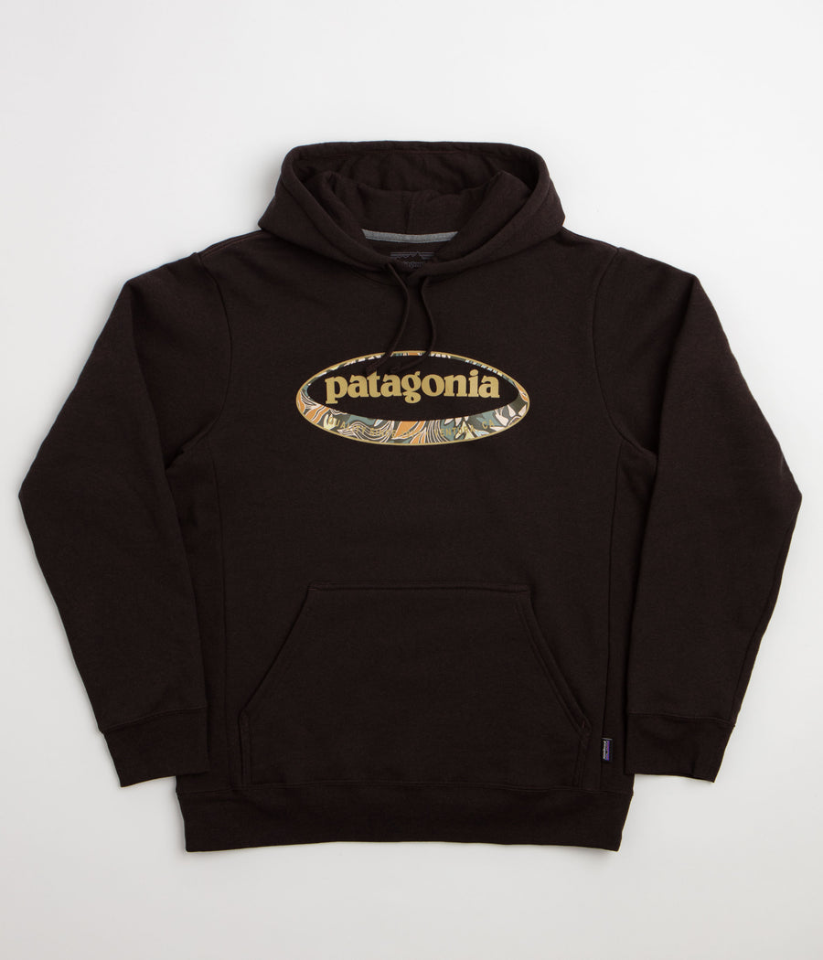 Patagonia 95 Oval Logo Uprisal Hoodie in Den Brown: Heliotropic