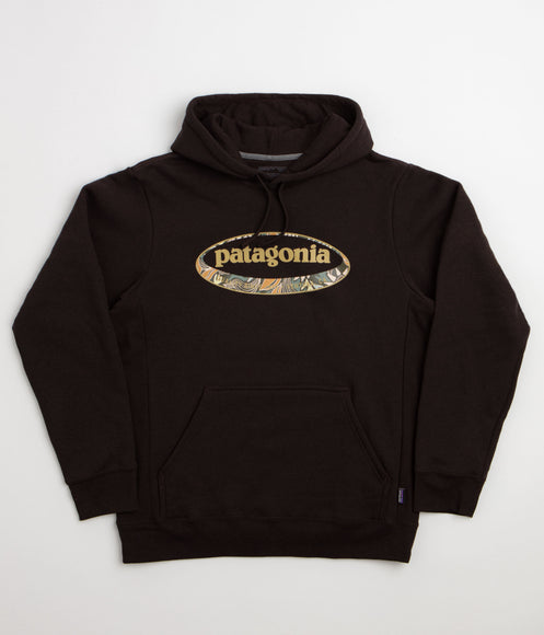 Patagonia 95 Oval Logo Uprisal Hoodie - Den Brown: Heliotropic