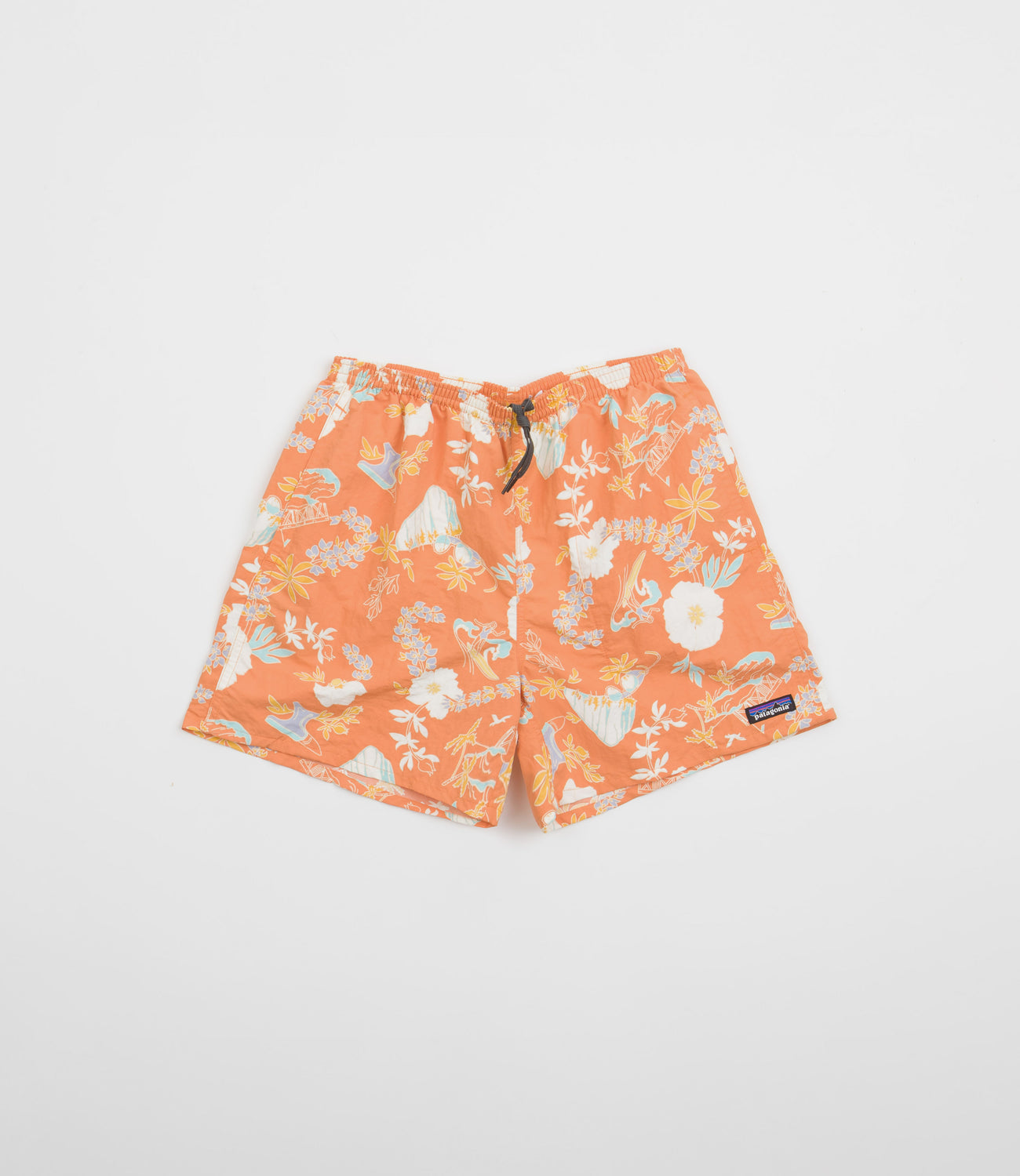 Patagonia Baggies 5 Shorts Climb Hike Surf Tigerlily Orange Flatspot