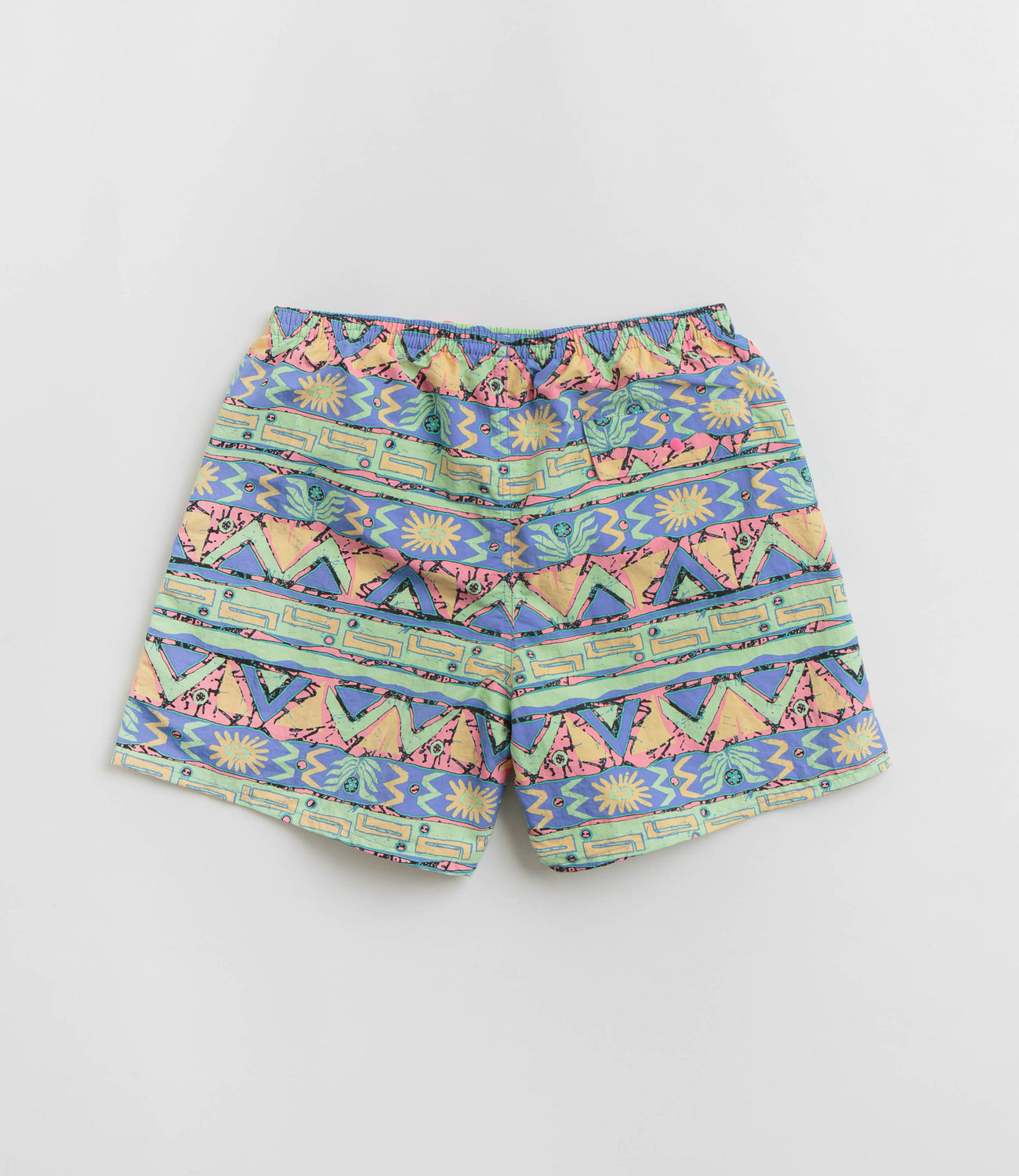 Patagonia Baggies 5 Shorts High Hopes Geo Salamander Green Flatspot