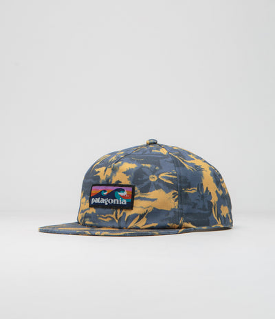 Patagonia Boardshort Label Funfarer Cap in Cliffs and Waves: Utility Blue