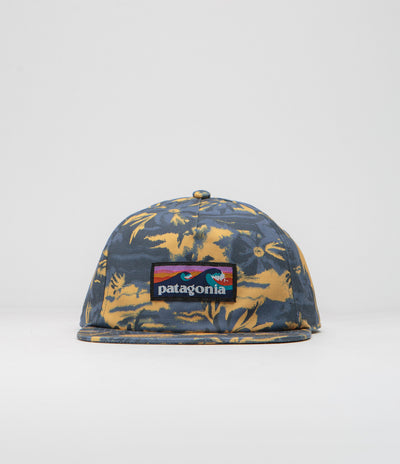 Patagonia Boardshort Label Funfarer Cap in Cliffs and Waves: Utility Blue