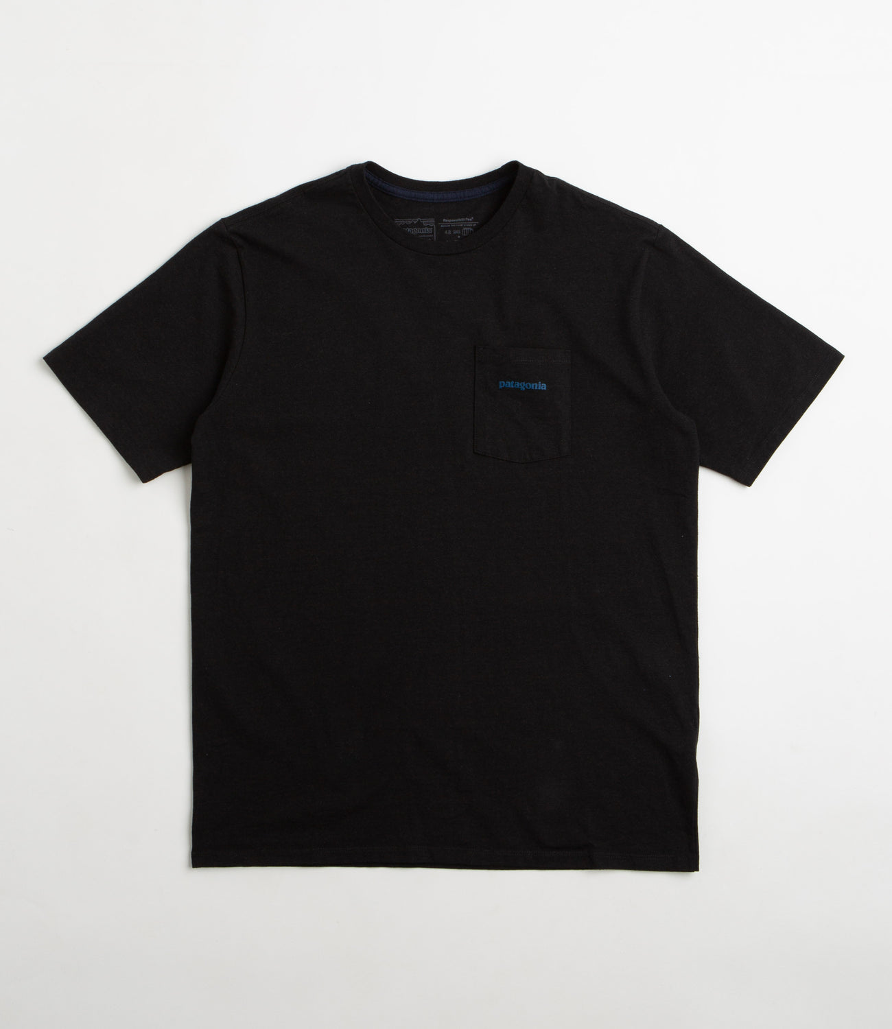 Patagonia Boardshort Logo Pocket Responsibili-Tee T-Shirt - Ink Black ...