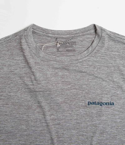 Patagonia Cap Cool Daily Graphic T-Shirt - Boardshort Logo Abalone Blue: Feather Grey