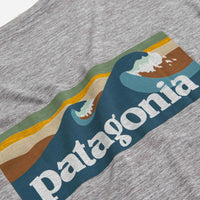Patagonia Cap Cool Daily Graphic T-Shirt - Boardshort Logo Abalone Blue: Feather Grey thumbnail