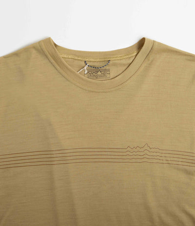 Patagonia Cap Cool Merino Graphic T-Shirt - Fitz Roy Fader: Moray Khaki