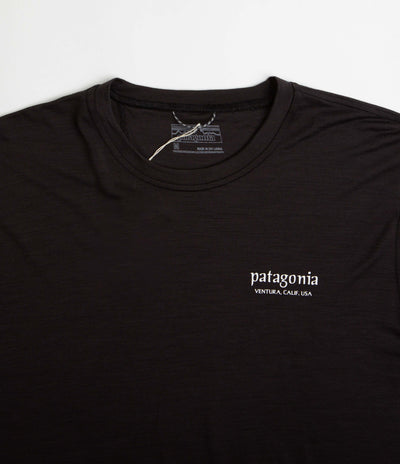 Patagonia Cap Cool Merino Graphic T-Shirt - Heritage Header: Black