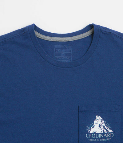 Patagonia Chouinard Crest Pocket Responsibili-Tee T-Shirt - Clement Blue