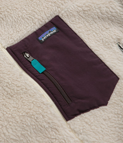 Patagonia Classic Retro-X Jacket in Natural and Obsidian Plum