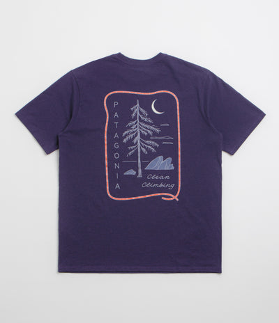 Patagonia Clean Climb Roots Responsibili-Tee T-Shirt - Plummet Purple