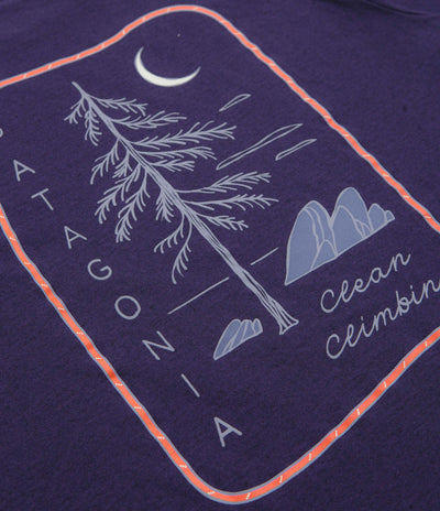 Patagonia Clean Climb Roots Responsibili-Tee T-Shirt - Plummet Purple