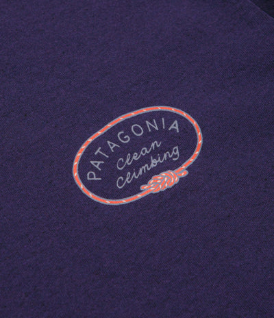 Patagonia Clean Climb Roots Responsibili-Tee T-Shirt - Plummet Purple