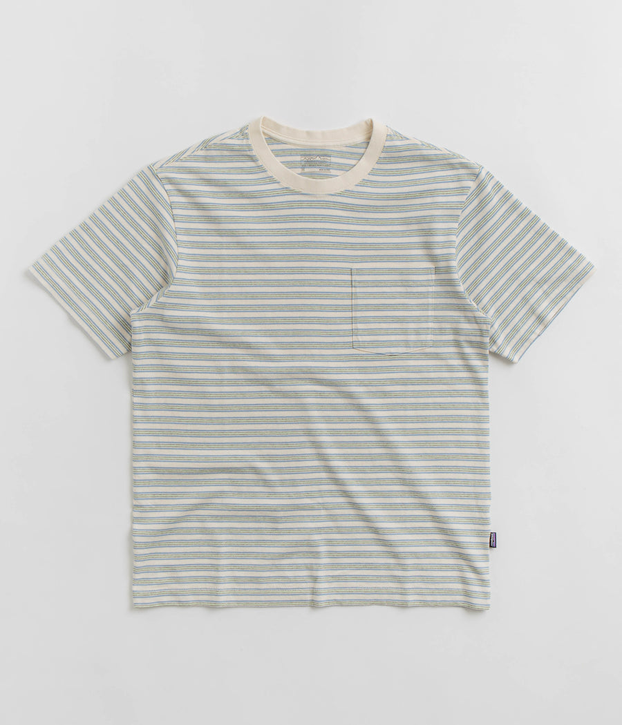 Patagonia Cotton in Conversion Pocket T-Shirt - Hidden Stripe: Natural