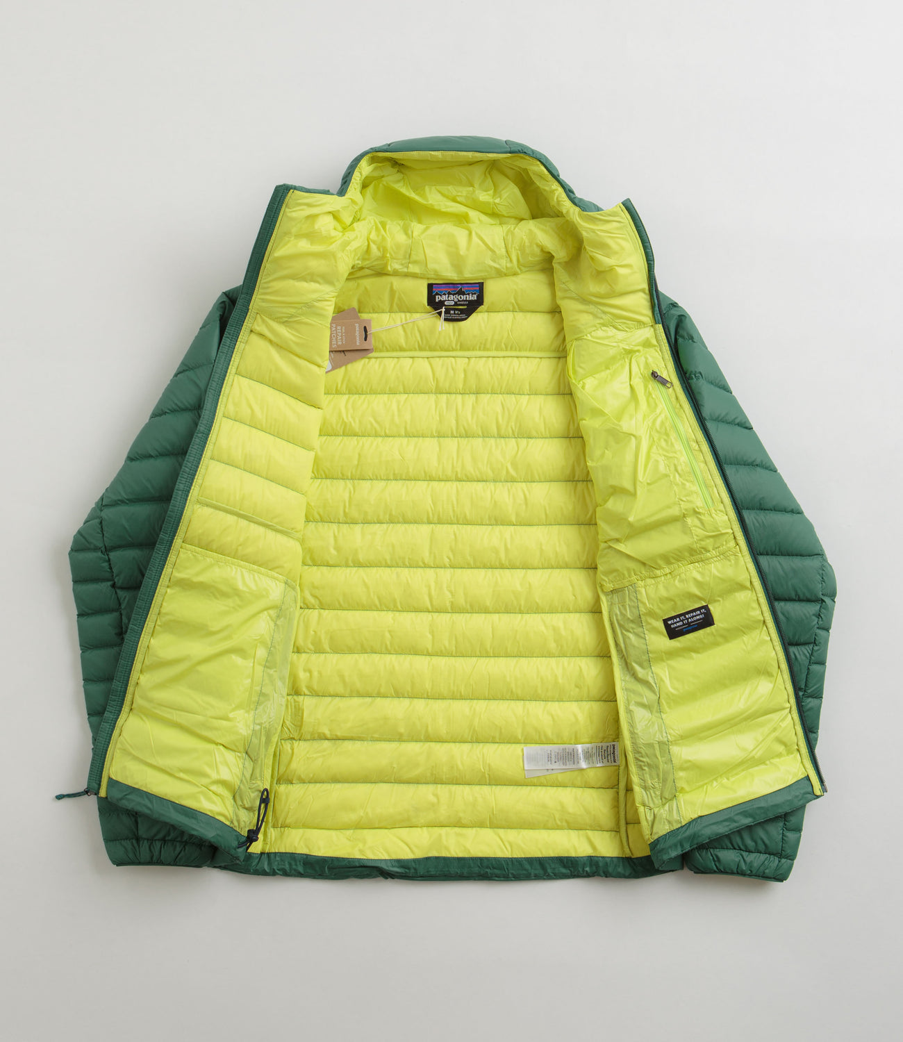 Patagonia Down Sweater Hooded Jacket (NetPlus®) - Conifer Green | flatspot