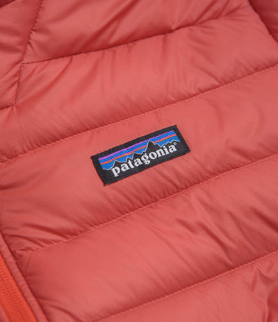 Patagonia Down Sweater Hoodie Jacket in Amanita Red