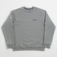 Patagonia Fitz Roy Icon Uprisal Crewneck Sweatshirt - Gravel Heather thumbnail