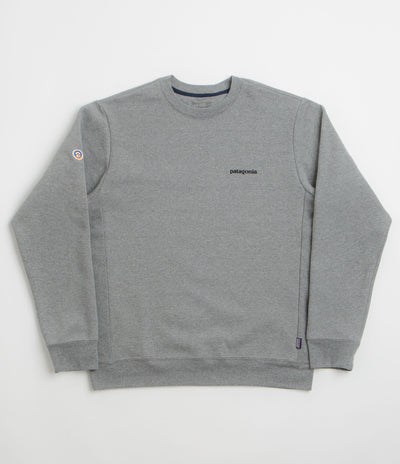 Patagonia Fitz Roy Icon Uprisal Crewneck Sweatshirt - Gravel Heather