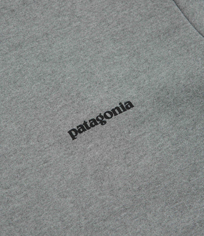 Patagonia Fitz Roy Icon Uprisal Crewneck Sweatshirt - Gravel Heather