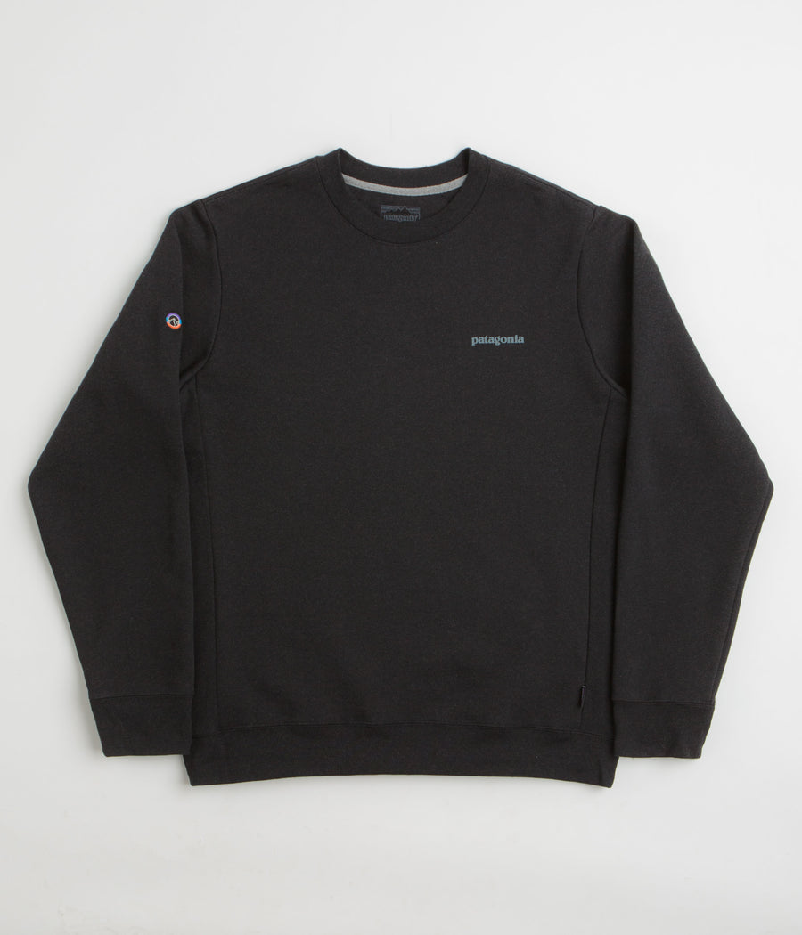 Patagonia Fitz Roy Icon Uprisal Crewneck Sweatshirt in Ink Black