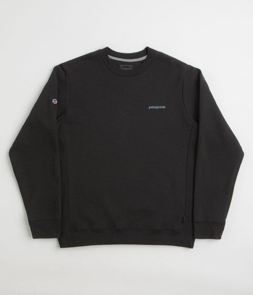 Patagonia Fitz Roy Icon Uprisal Crewneck Sweatshirt - Ink Black