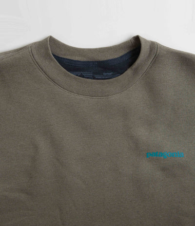 Patagonia Fitz Roy Icon Uprisal Crewneck Sweatshirt - Sleet Green
