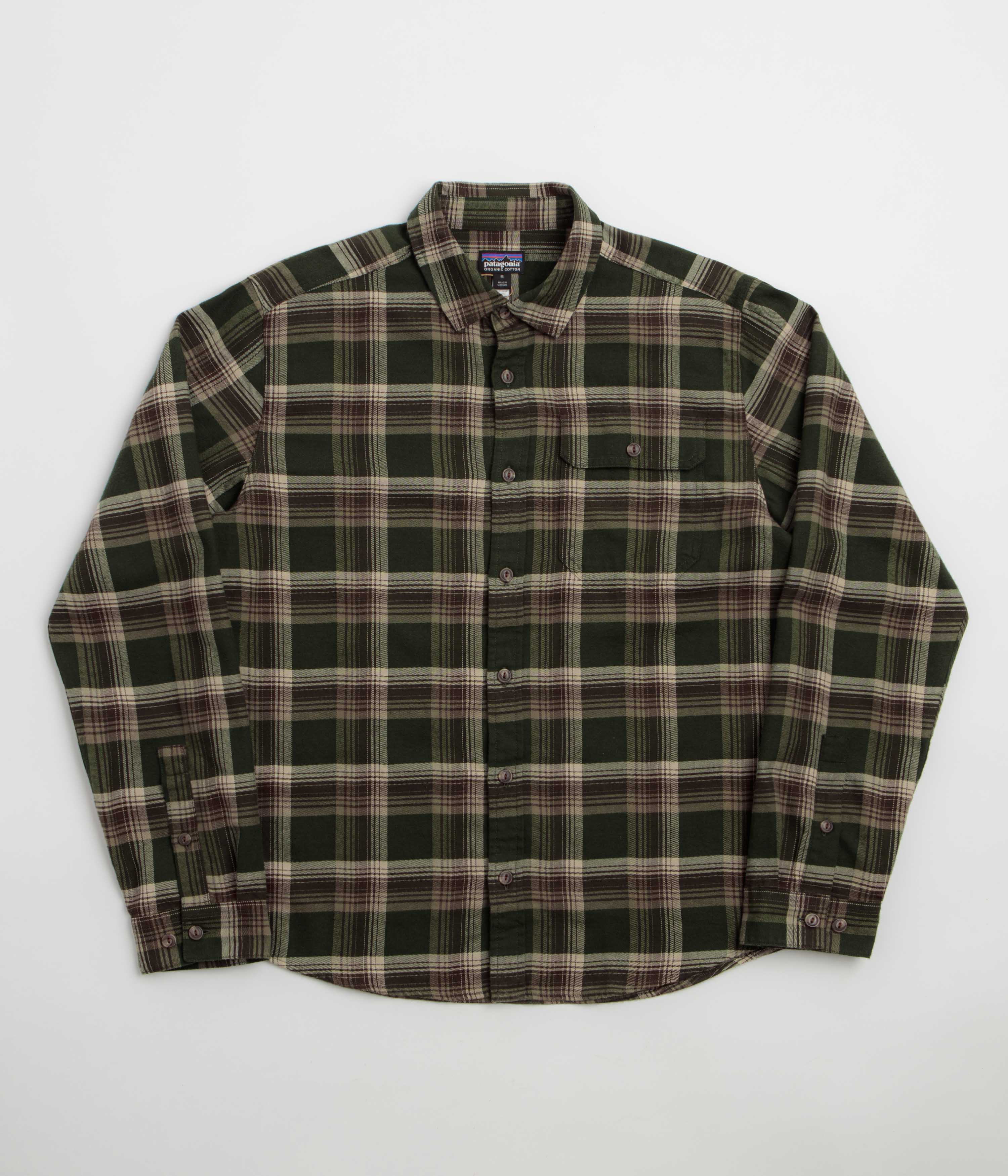Patagonia Fjord Flannel Shirt - Cozy Cabin: Treeline Green