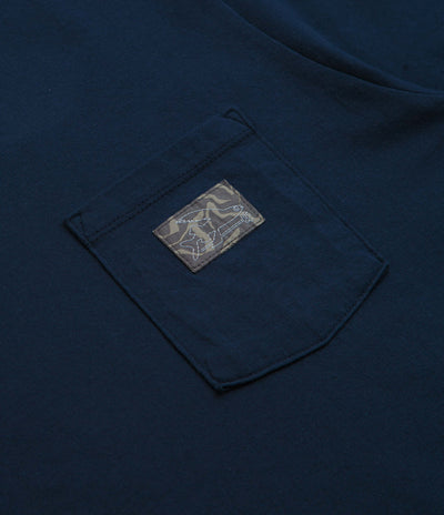 Patagonia Flying Fish Tides Organic Pocket T-Shirt in New Navy