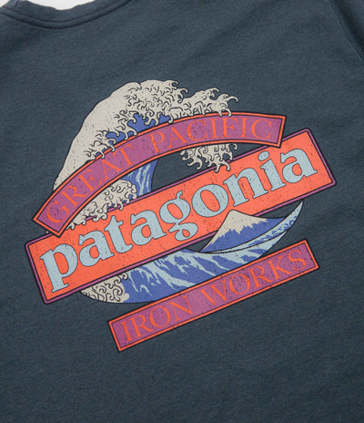 Patagonia Great Waves Responsibili-Tee T-Shirt - Summit Blue