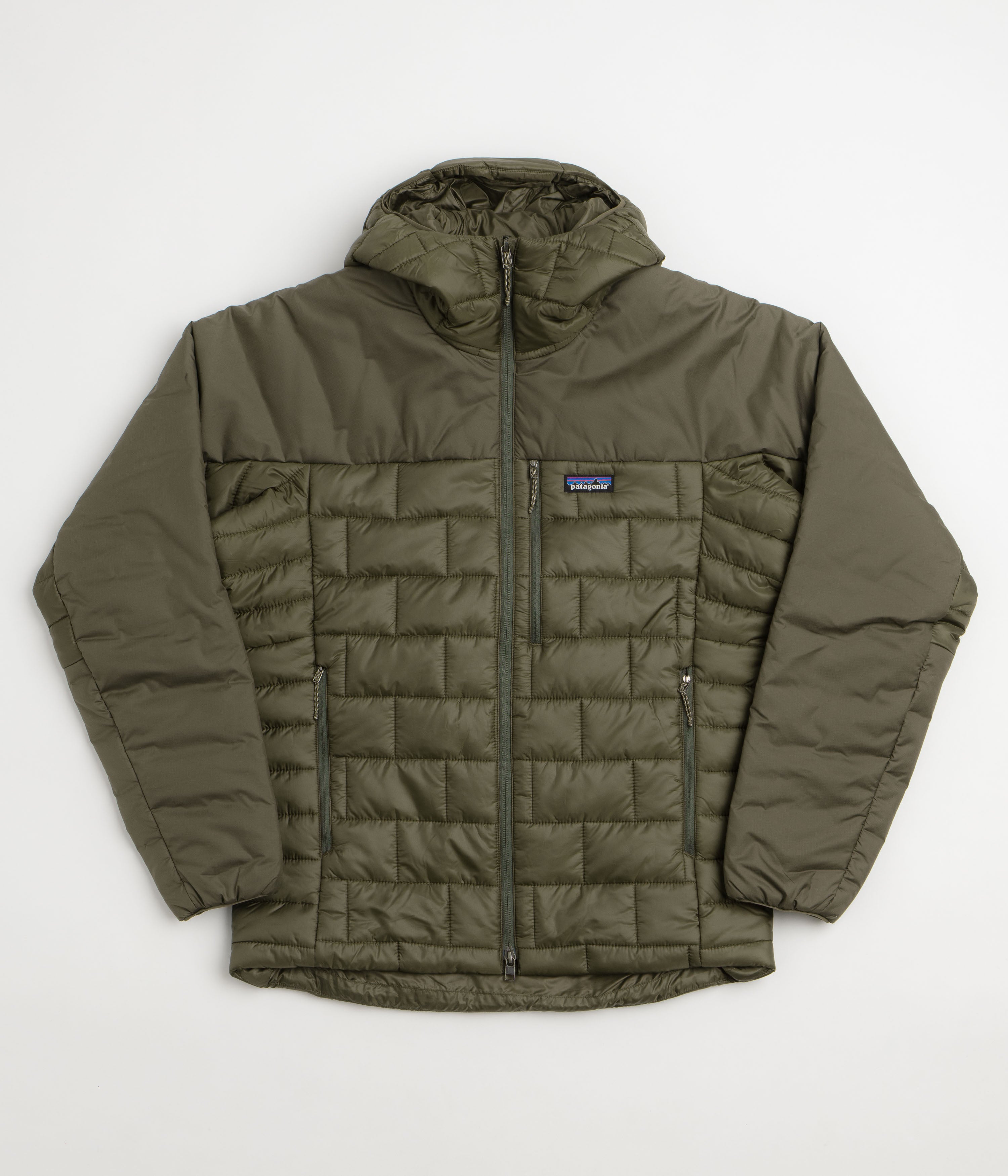 Patagonia Hi-Loft Nano Puff Hoody Jacket in Basin Green