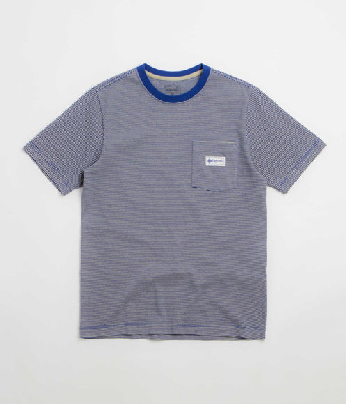 Patagonia Hut Tripper Label Pocket T-Shirt - Hut Tripper Micro: Cobalt Blue