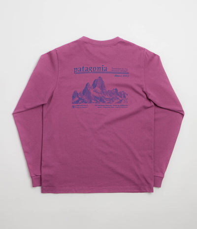 Patagonia Hut Tripper Skyline Long Sleeve T-Shirt - Amaranth Pink