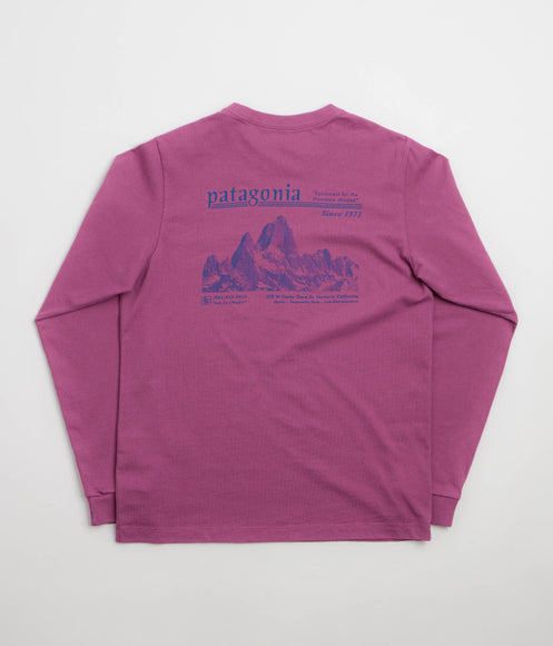 Patagonia Hut Tripper Skyline Long Sleeve T-Shirt - Amaranth Pink
